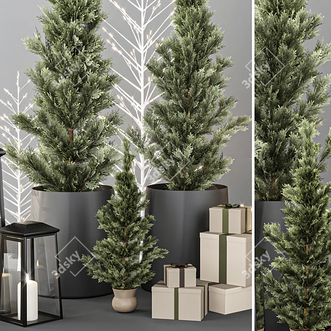 Festive Christmas Decor Set 3D model image 4