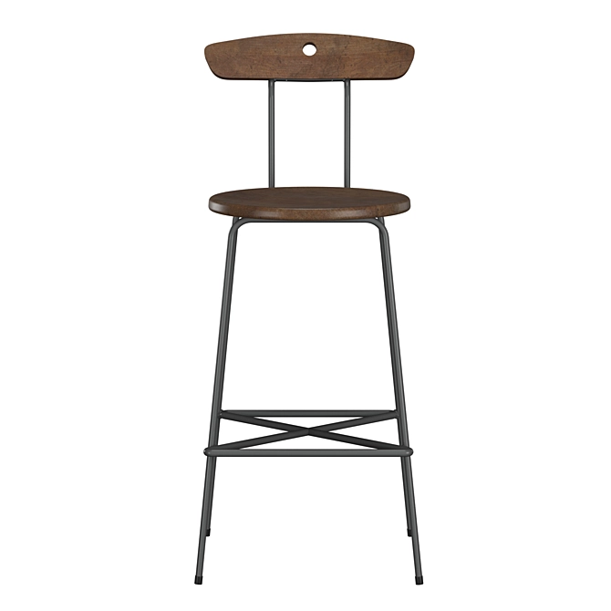 Industrial Iron Anna Stool 3D model image 2