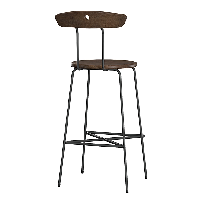 Industrial Iron Anna Stool 3D model image 3