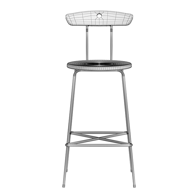 Industrial Iron Anna Stool 3D model image 5