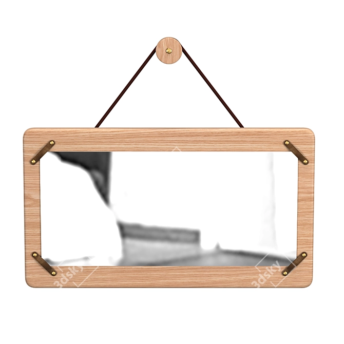 Vera Oval Metal Mirrors 3D model image 4