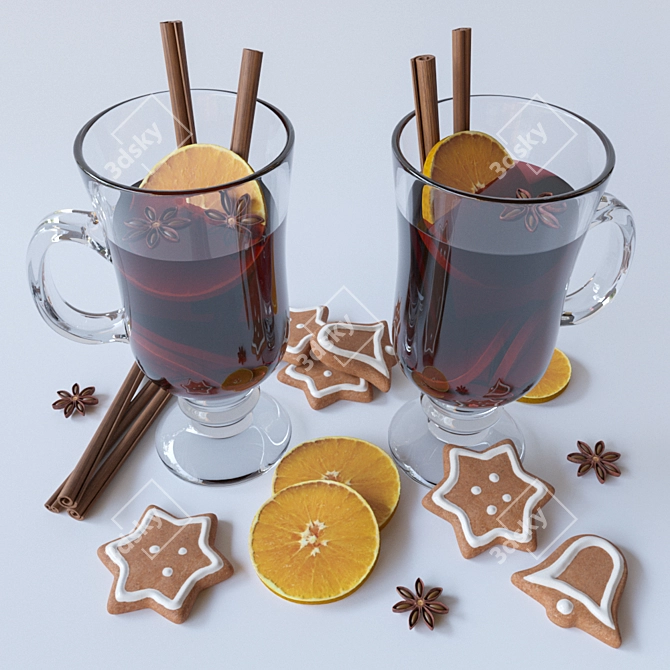 Christmas Bliss Mulled Wine Kit 3D model image 4