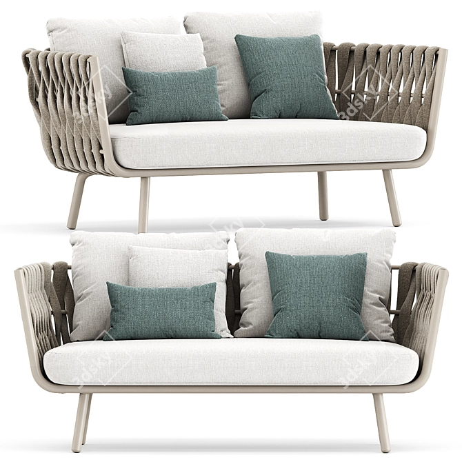 Tosca Sofa: Chic Comfort by Tribu 3D model image 2