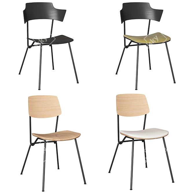 ErgoFlex Strain Chair 3D model image 1