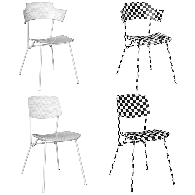 ErgoFlex Strain Chair 3D model image 2