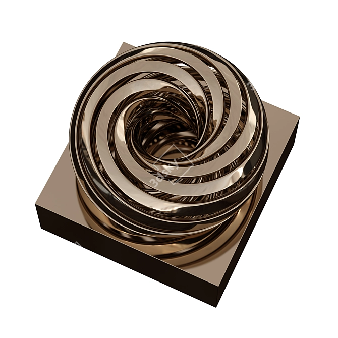 Stylish Metal Home Decor 3D model image 4