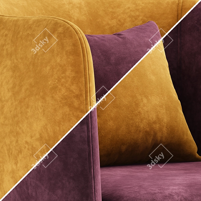 Cozy Comfort: Leisure Armchair A 3D model image 3