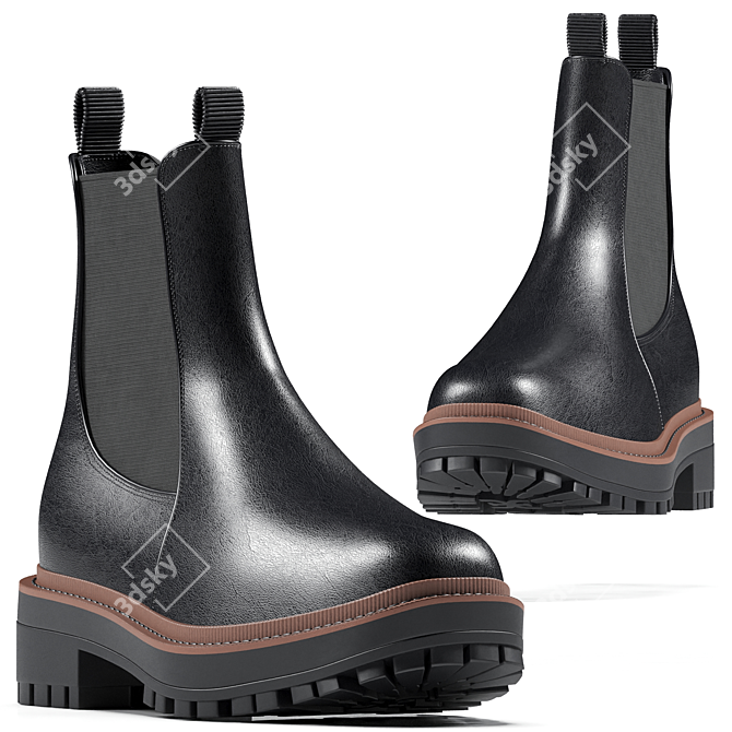 Laguna Boot: High-Quality, Non-Overlapping Polys 3D model image 1