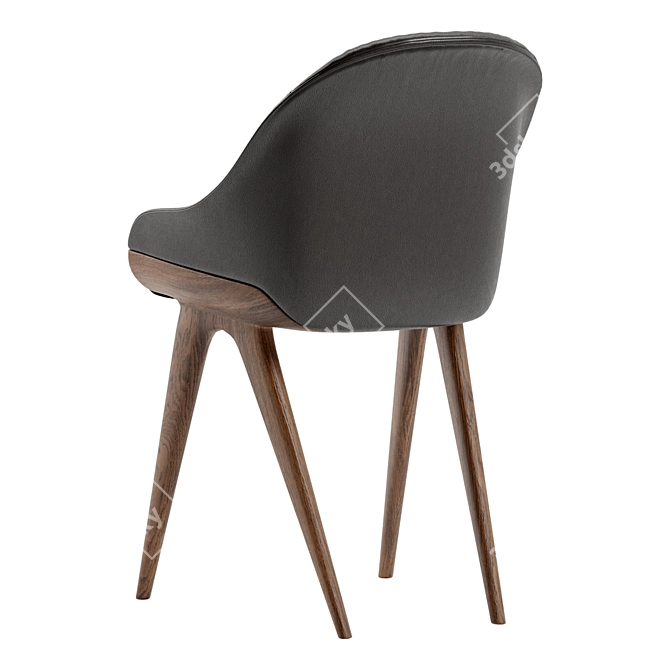 Potocco LYZ 918 G - Elegant and Compact Dining Chair 3D model image 4