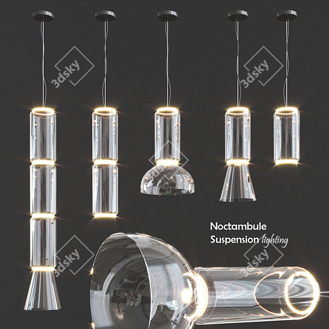 Elegant Illumination: Noctambule Suspension 3D model image 1