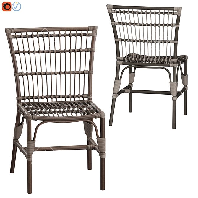 Elisabeth Outdoor Chair: Stylish and Durable 3D model image 1