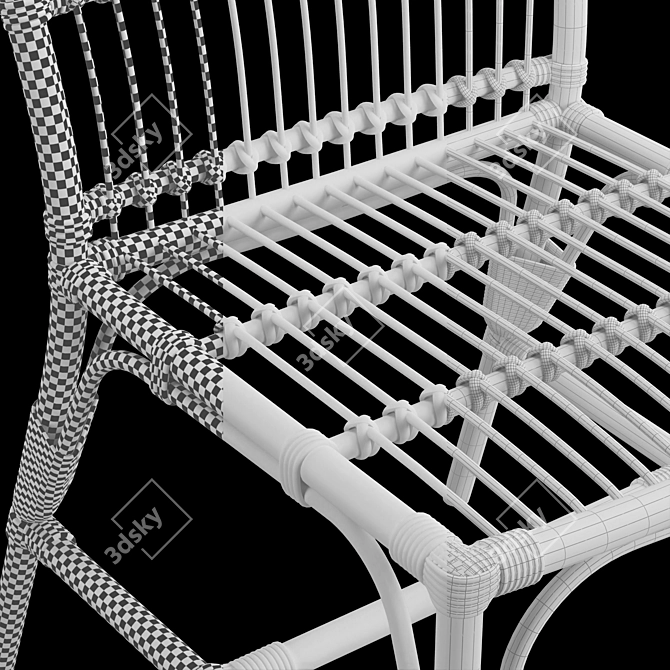 Elisabeth Outdoor Chair: Stylish and Durable 3D model image 5