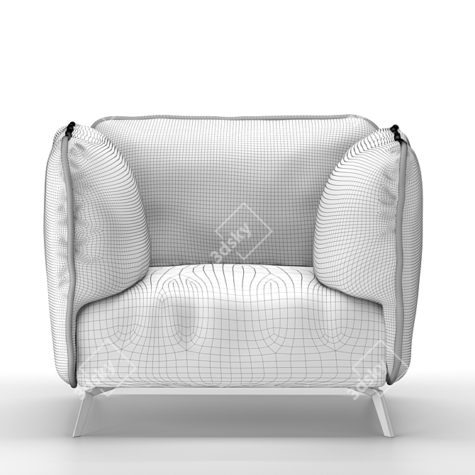 Heavens OTTO Armchair: Comfort meets style 3D model image 5
