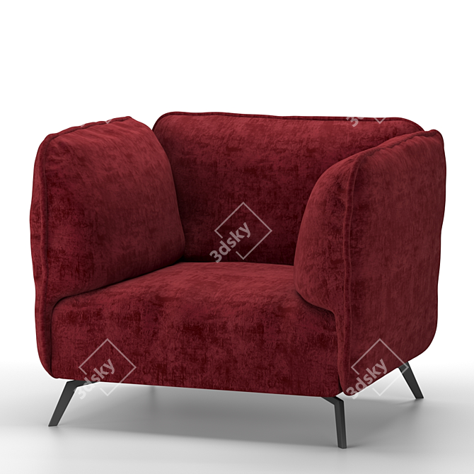 Heavens OTTO Armchair: Comfort meets style 3D model image 6