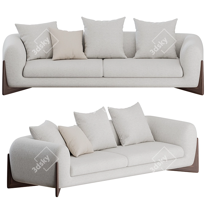 Porada Softbay: Stylish Comfort for Any Space 3D model image 1