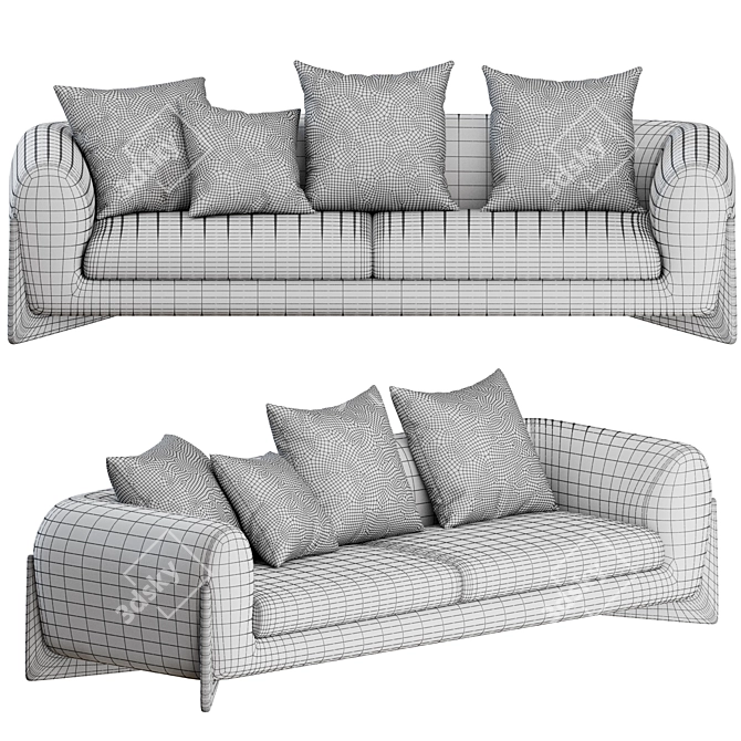 Porada Softbay: Stylish Comfort for Any Space 3D model image 3