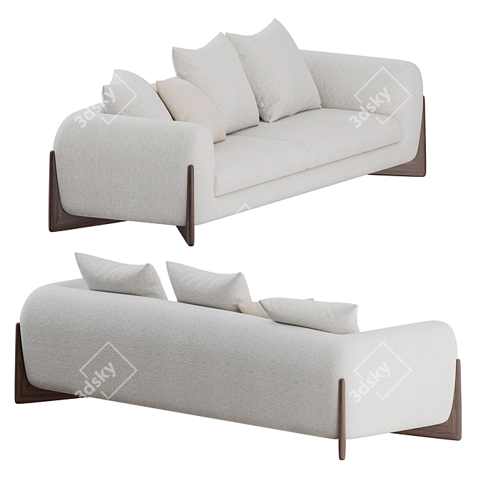 Porada Softbay: Stylish Comfort for Any Space 3D model image 4