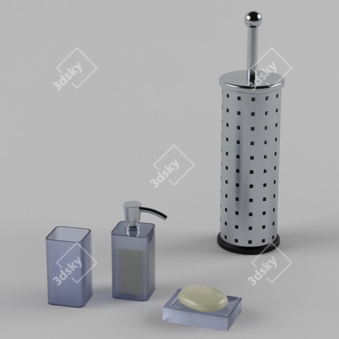Title: Vintage Bathroom Decor 3D model image 1