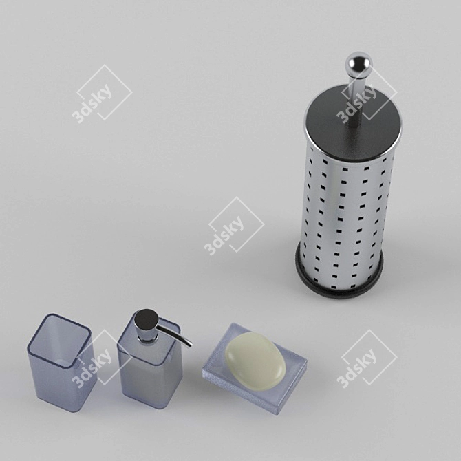 Title: Vintage Bathroom Decor 3D model image 3