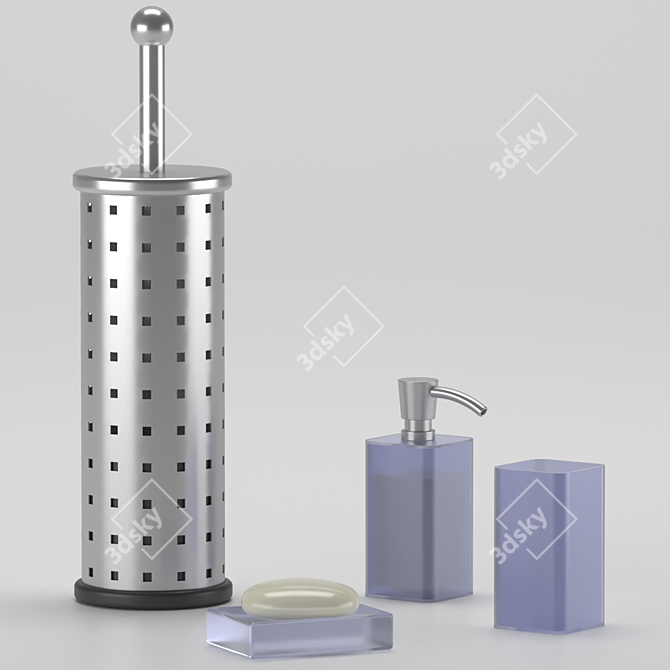 Title: Vintage Bathroom Decor 3D model image 6