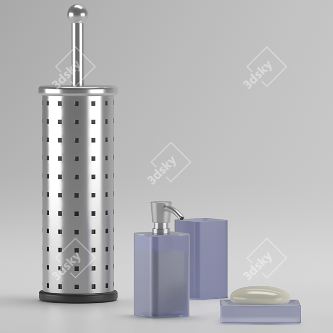 Title: Vintage Bathroom Decor 3D model image 8