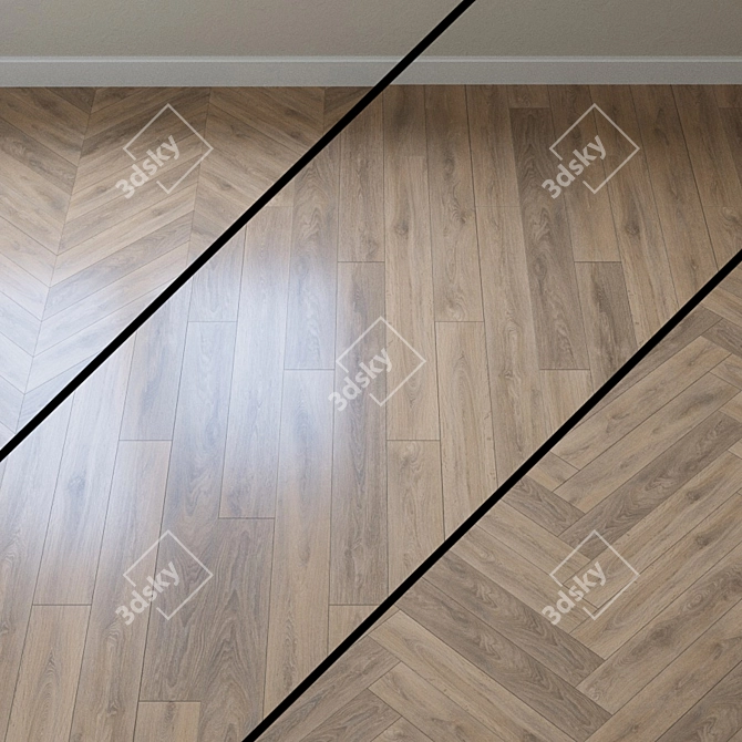 Natural Oak Parquet by Krono Original 3D model image 1