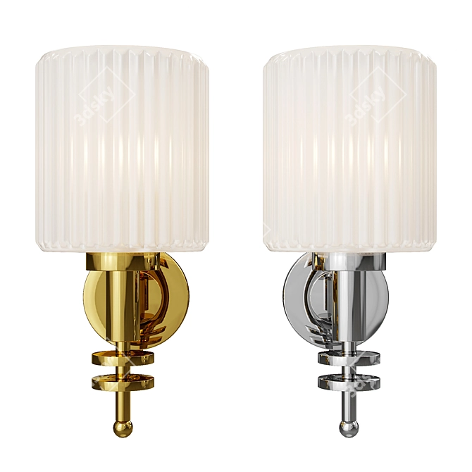 Vintage Elegance: Ponza Wall Lamp 3D model image 2