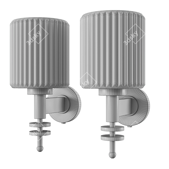 Vintage Elegance: Ponza Wall Lamp 3D model image 3