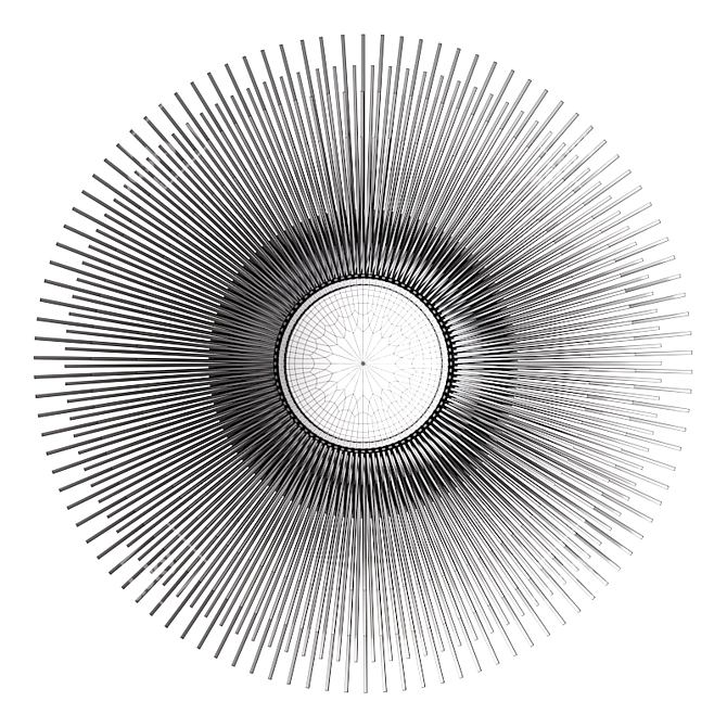 Eichholtz Solaris L: Sleek Mirror 3D model image 3