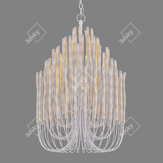 Elegant Tilda Chandelier 3D model image 1