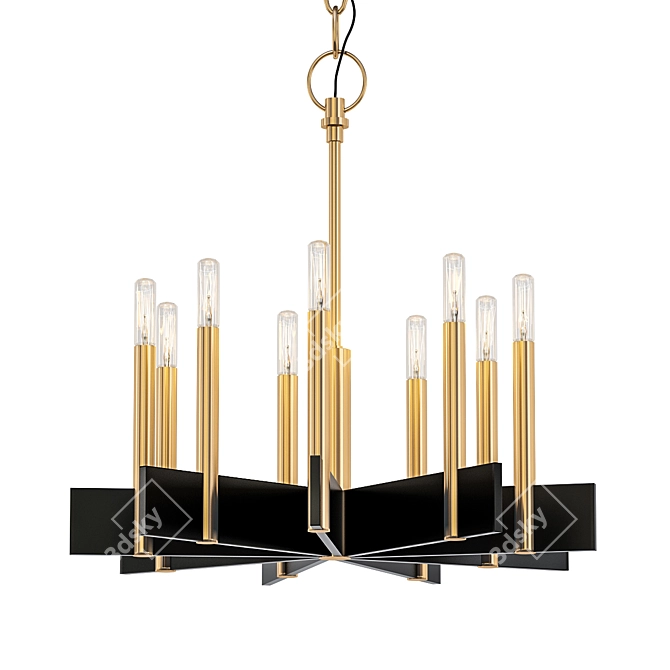 Elegant Abrams Chandelier: Timeless Illumination 3D model image 1