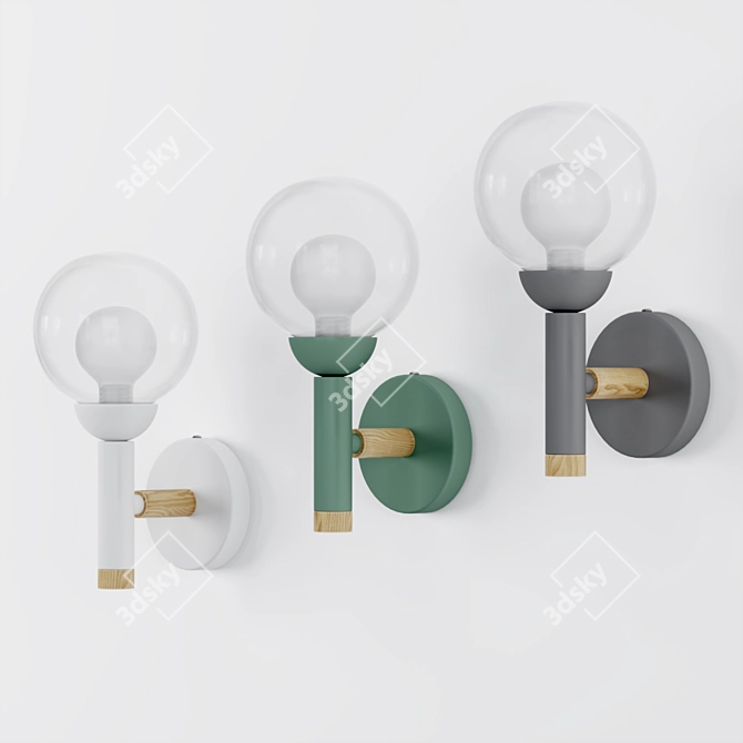 Scandinavian Style Wall Sconce - Egle 3D model image 2