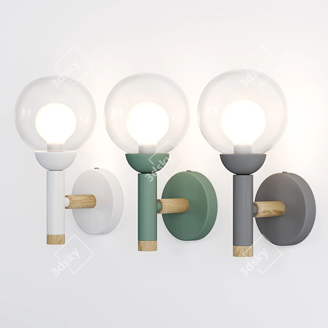 Scandinavian Style Wall Sconce - Egle 3D model image 4