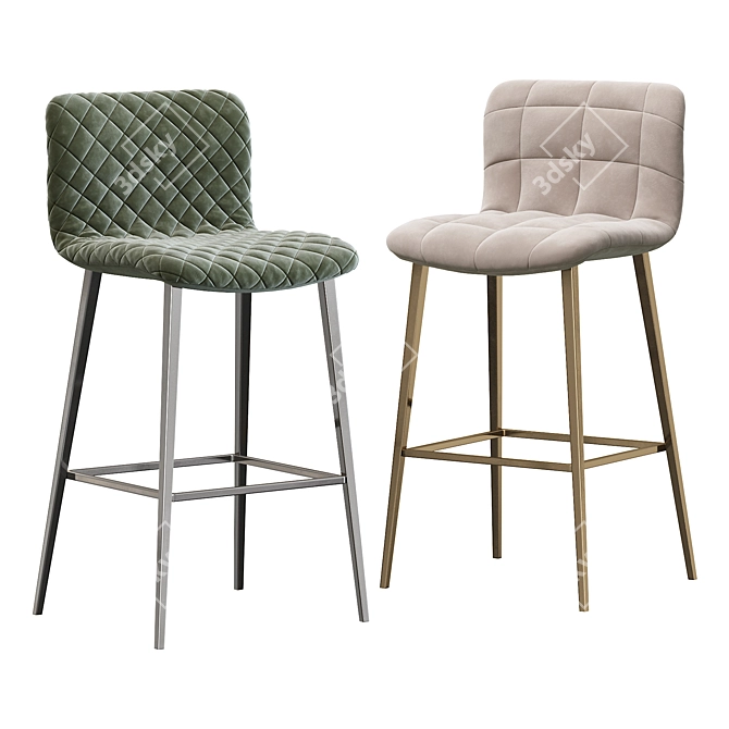 Kuga Bontempi Barstool: Stylish and Functional 3D model image 1