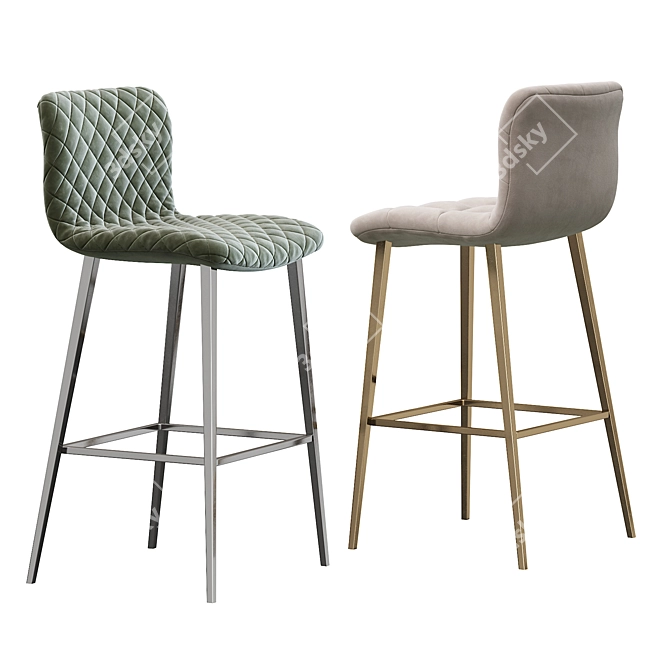 Kuga Bontempi Barstool: Stylish and Functional 3D model image 2