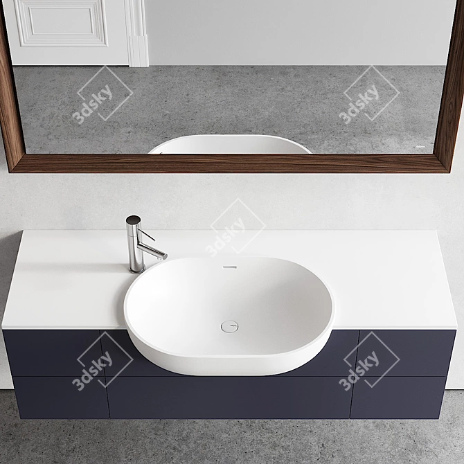 Falper ViaVeneto Soft Vanity Set 3D model image 3