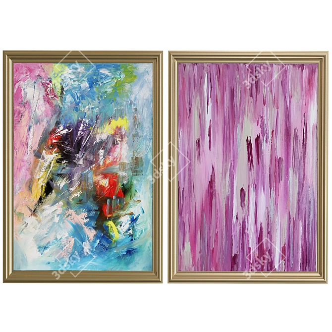  Abstract Wall Art Print 3D model image 1