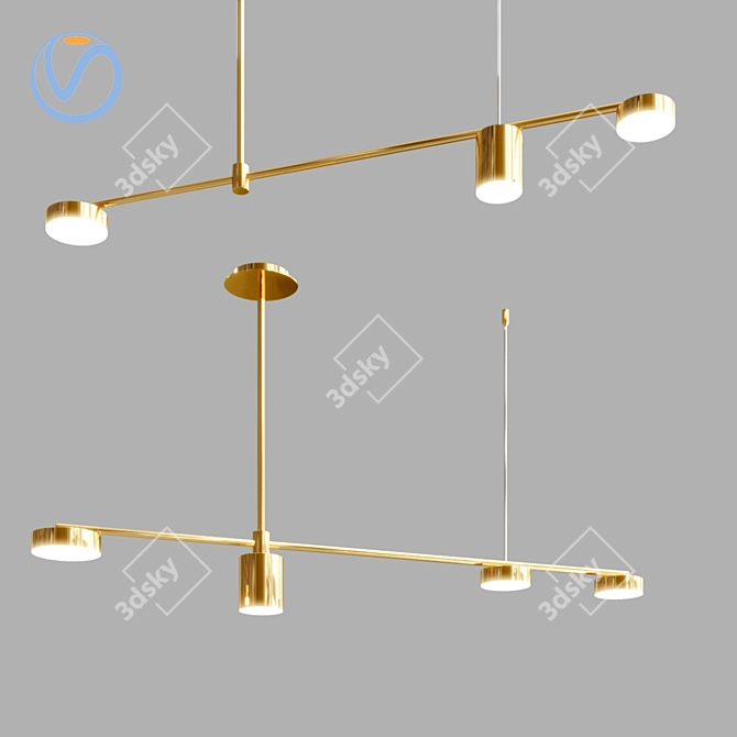 Modern Shannon Pendant Lamp 3D model image 1
