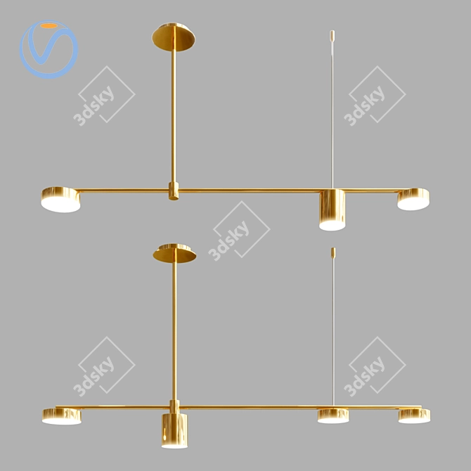 Modern Shannon Pendant Lamp 3D model image 2