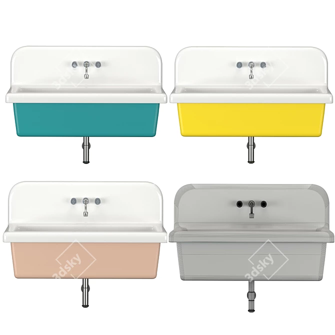 Elegant Provence Vanity Set 3D model image 2