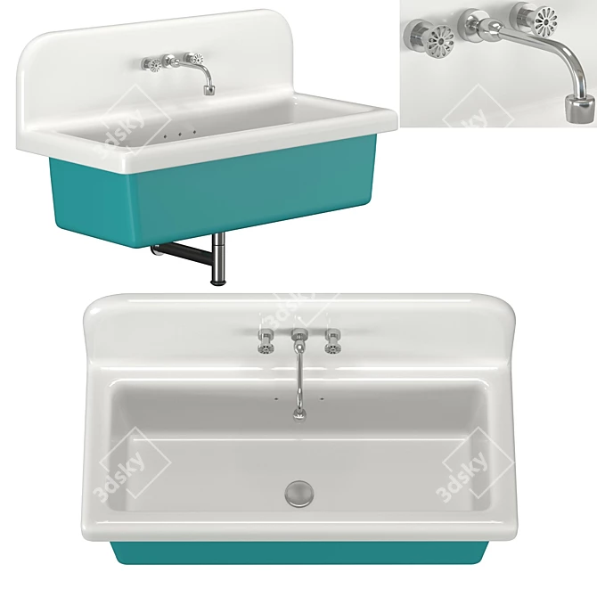 Elegant Provence Vanity Set 3D model image 3