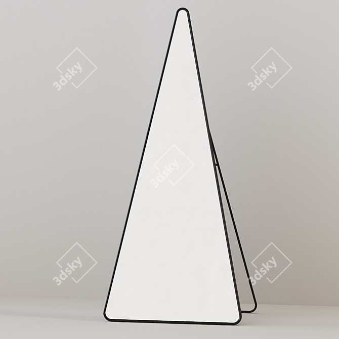 Modern Triangle Standing Mirror 3D model image 3