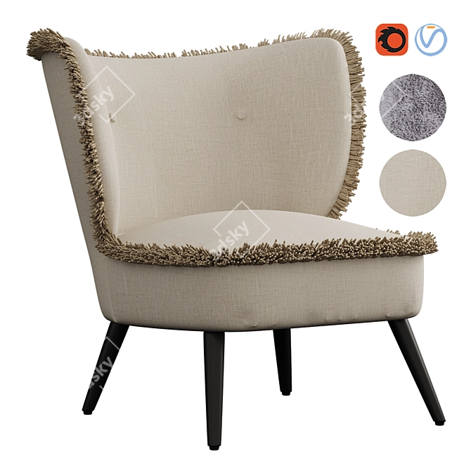 AM.PM Franck Armchair: Elegant and Cozy 3D model image 6