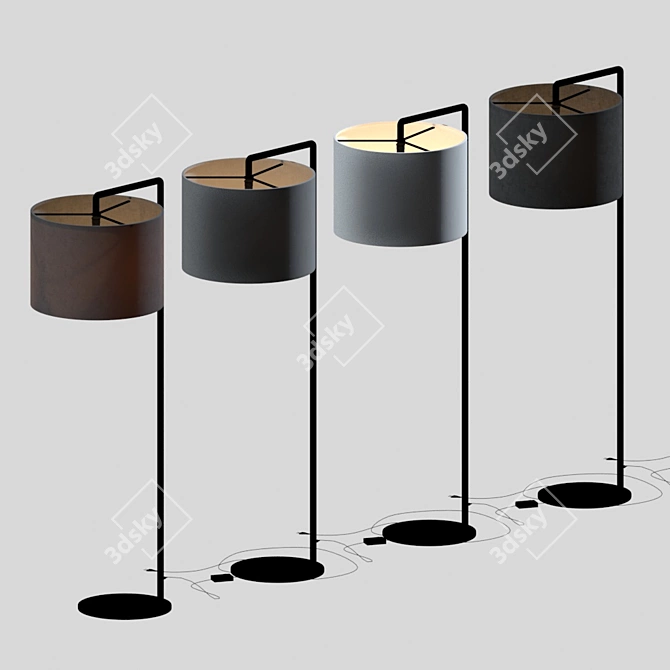 Elegant Read Noon Floor Lamp 3D model image 1