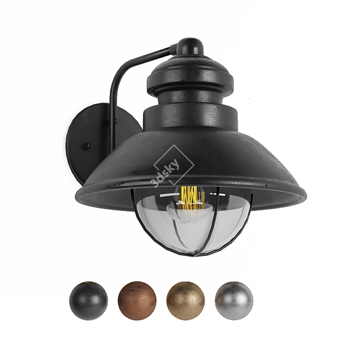 Rustic Barn Outdoor Lights 3D model image 1