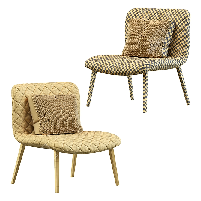 Kuga Bontempi Armchair: Modern Comfort 3D model image 5