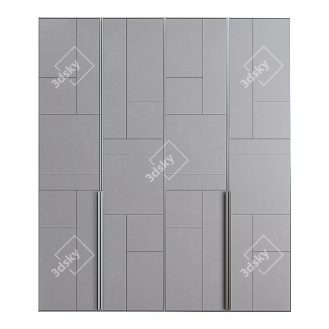 Stylish Wardrobe for Modern Spaces 3D model image 2
