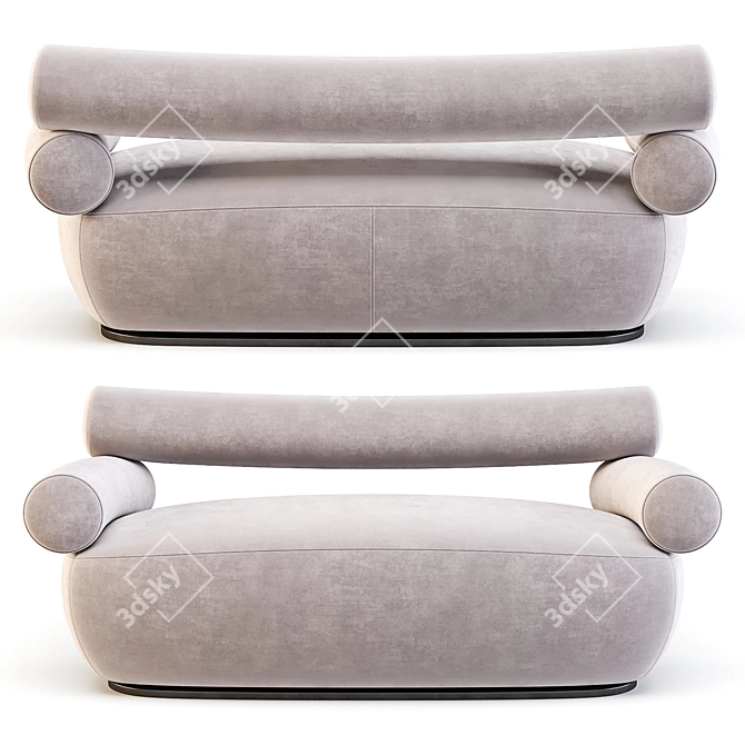 Labofa Mallow 2-Seater: Modern Soft Seating 3D model image 2