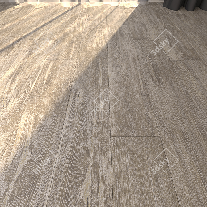 Walnut Parquet Floor 15x90cm: Multi-Texture, Corona Render 3D model image 1