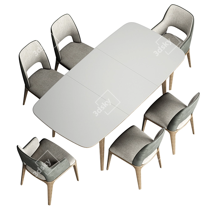 Convertible Dining Table with Play Chair 3D model image 4